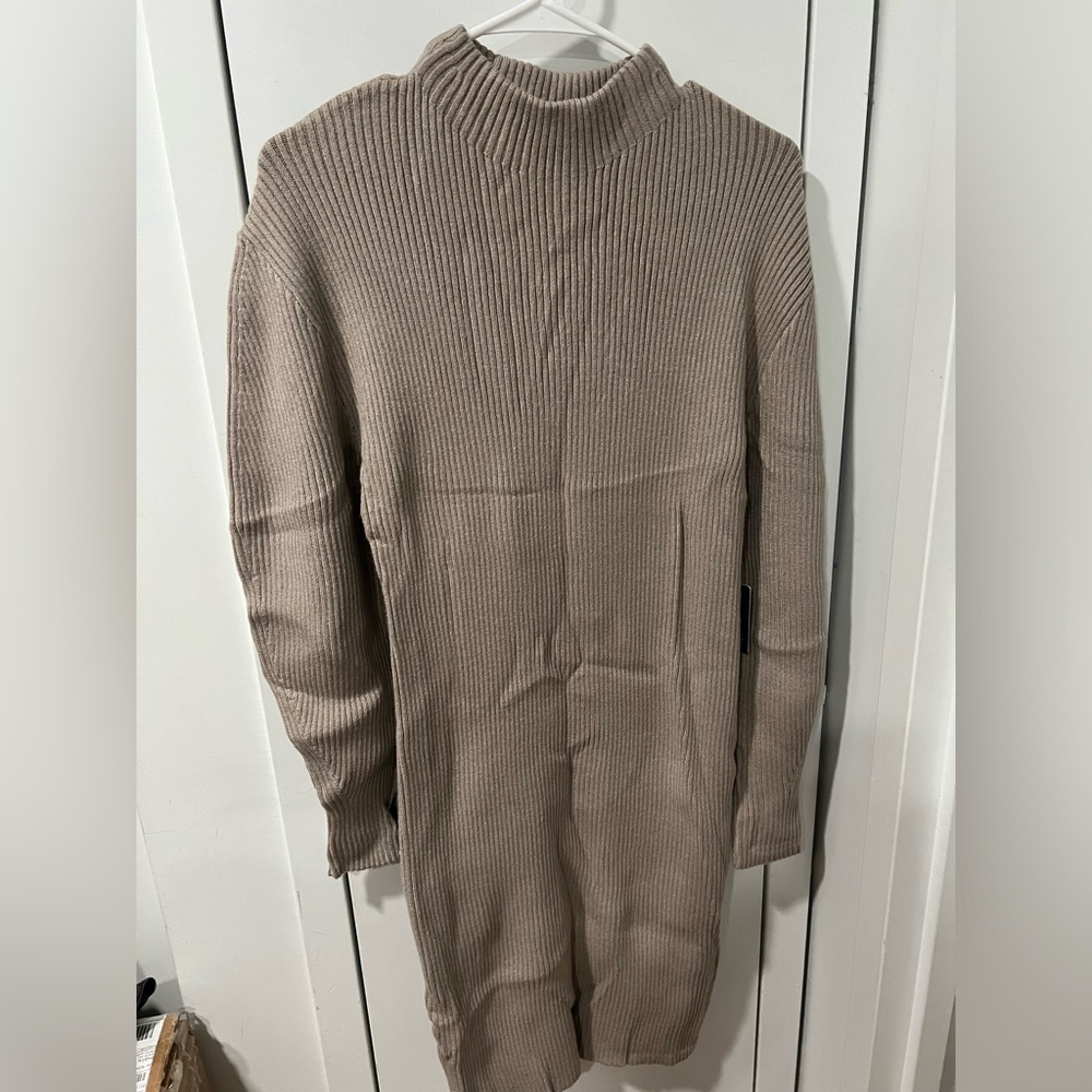 Express ribbed mock neck sweater dress